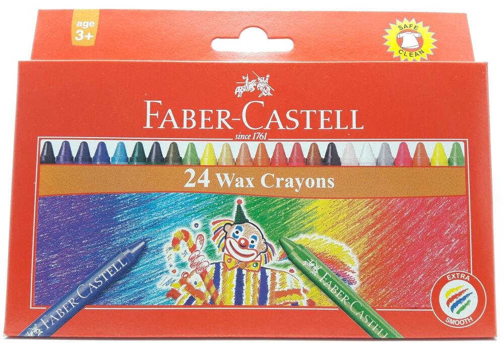 FABER-CASTELL 24 WAX CRAYONS 120053