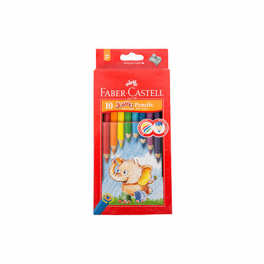 FABER-CASTELL 10 JUMBO COLOR PENCILS 111610
