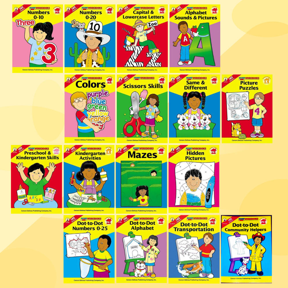 Carson Dellosa Pre-KG KG Activities - Set of 16 books